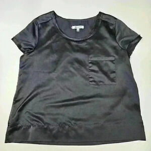 Jennifer Lopez Grey Top Raw Hem Medium Womens